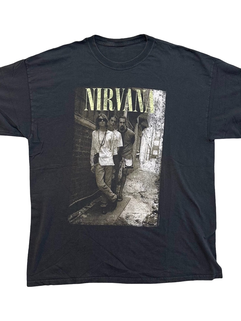 Vintage Nirvana Band Tee Graphic T-Shirt Black Size XL / 2XL